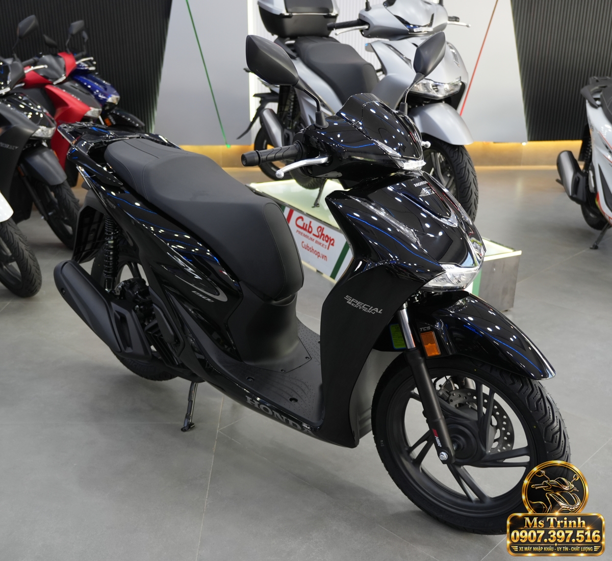 Honda SH150i Ý đen bóng 2027 tại Vĩnh Long - Sơn bóng lịch sự, tiện ích cho mỗi ngày