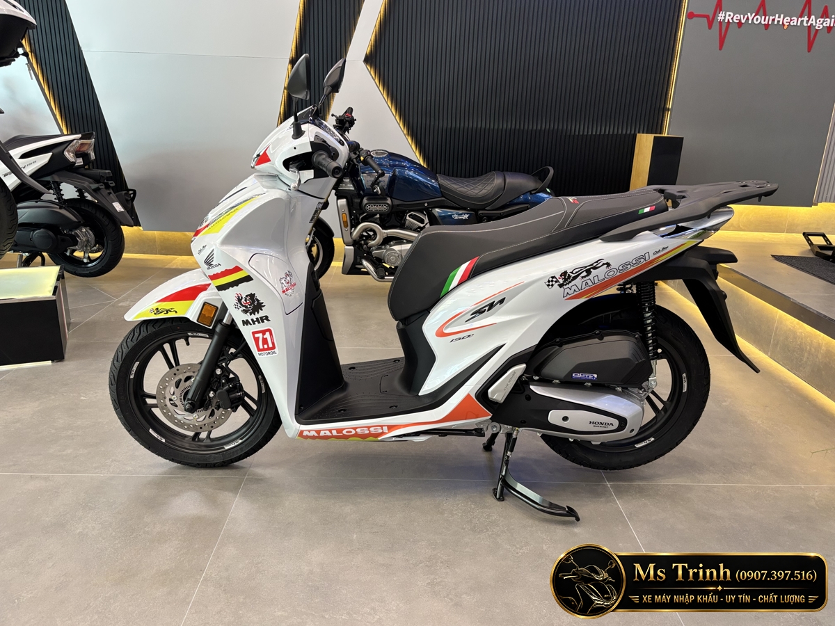 Honda SH150 Ý Malossi 2026 tại Vĩnh Long - Tem custom thể thao, dáng SH thanh lịch