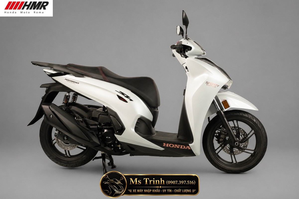 Honda SH350i nhập Ý 2026 tại Vĩnh Long - SH350i Sporty Trắng Nhám, Xám Bóng Đẳng Cấp Chuẩn Ý