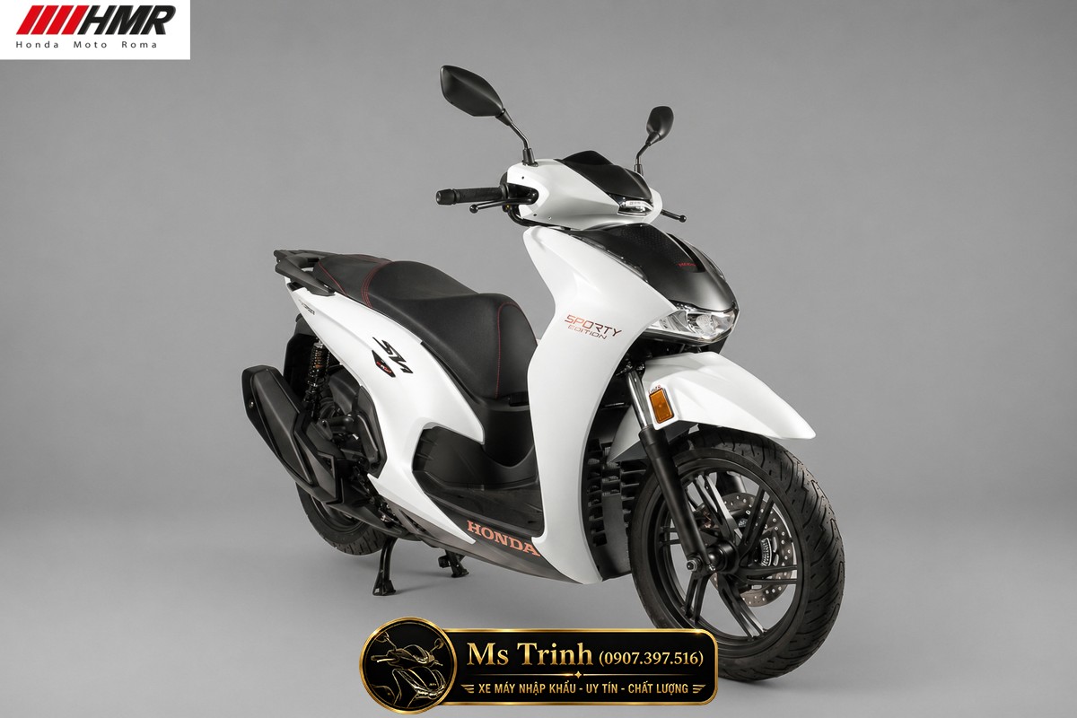 Honda SH350i nhập Ý 2026 tại Vĩnh Long - SH350i Sporty Trắng Nhám, Xám Bóng Đẳng Cấp Chuẩn Ý