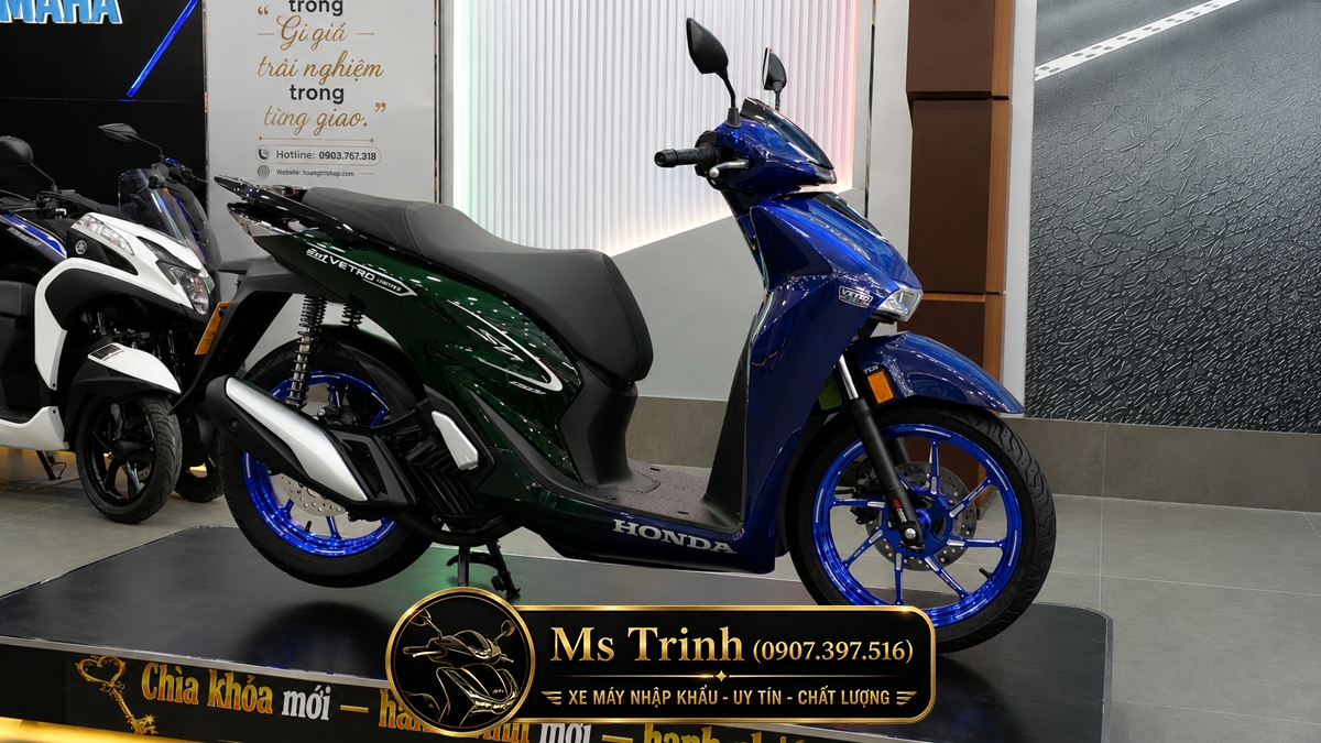 Honda SH150i Vetro Sapphire - Green tại Vĩnh Long: SH Ý 2 trong 1 giới hạn 200 xe