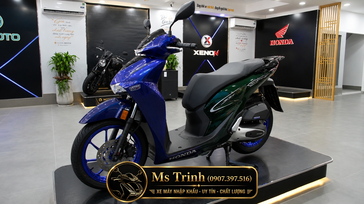 Honda SH150i Vetro Sapphire - Green tại Vĩnh Long: SH Ý 2 trong 1 giới hạn 200 xe