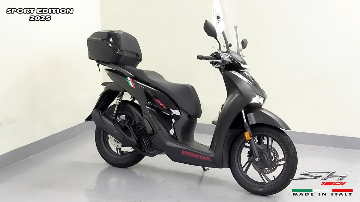 Honda SH150i 2025 Italy Sport Edition Màu Đen, Nhập Chính Hãng, Giá Rẻ tại Vĩnh Long