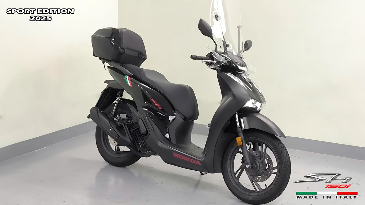 Honda SH150i 2025 Italy Sport Edition Màu Đen, Nhập Chính Hãng, Giá Rẻ tại Vĩnh Long