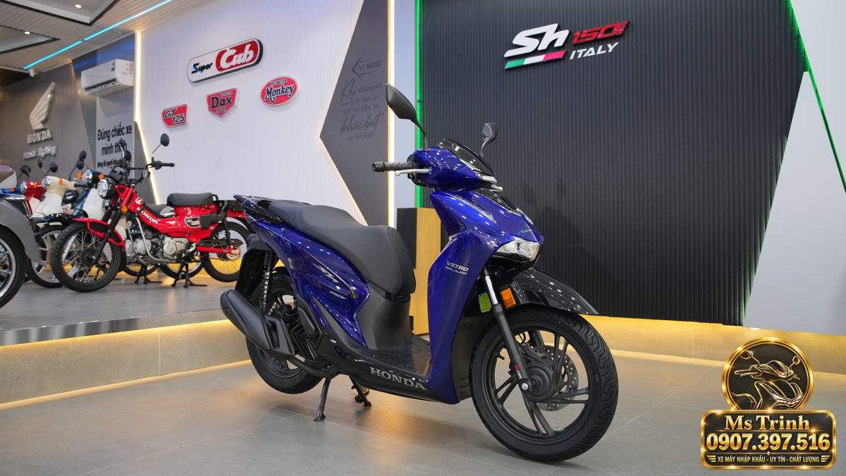 Honda SH150 Vetro Blue 2027 tại Vĩnh Long - Xanh Sapphire trong suốt, nhập Ý sang trọng