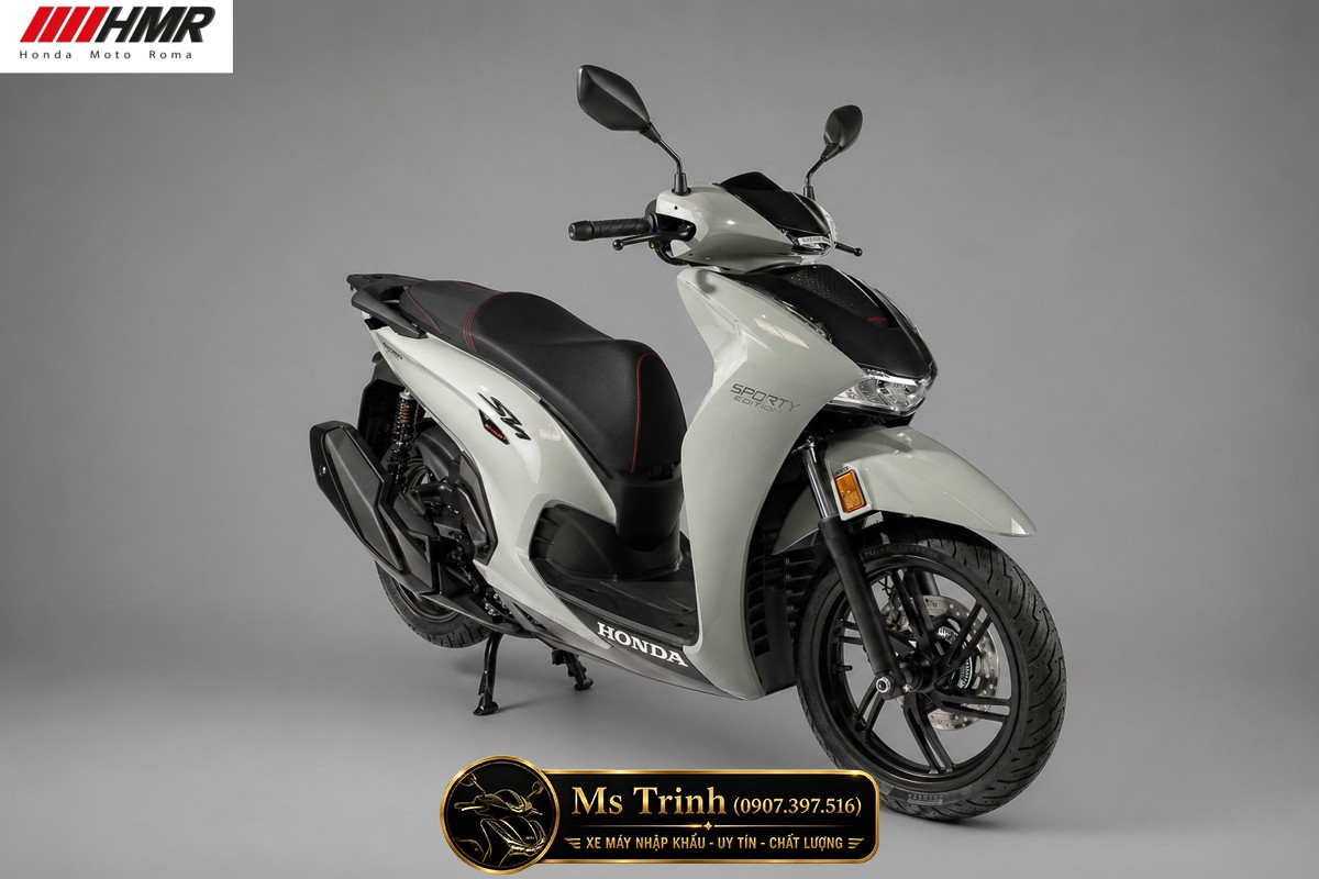 Honda SH350i nhập Ý 2026 tại Vĩnh Long - SH350i Sporty Trắng Nhám, Xám Bóng Đẳng Cấp Chuẩn Ý