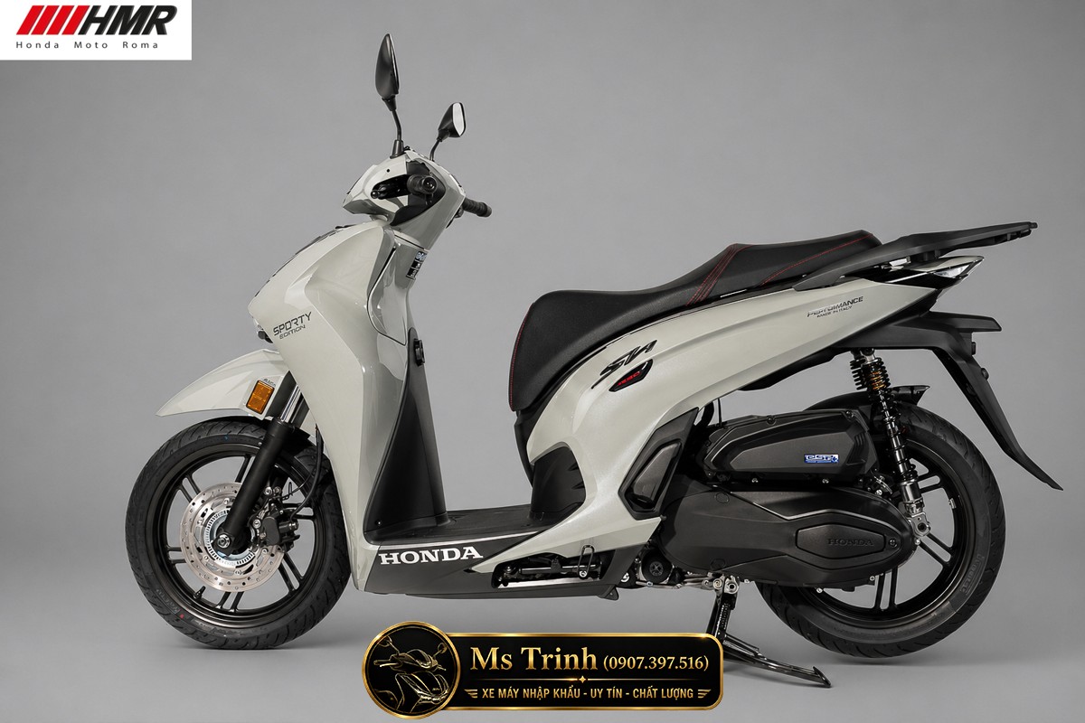 Honda SH350i nhập Ý 2026 tại Vĩnh Long - SH350i Sporty Trắng Nhám, Xám Bóng Đẳng Cấp Chuẩn Ý