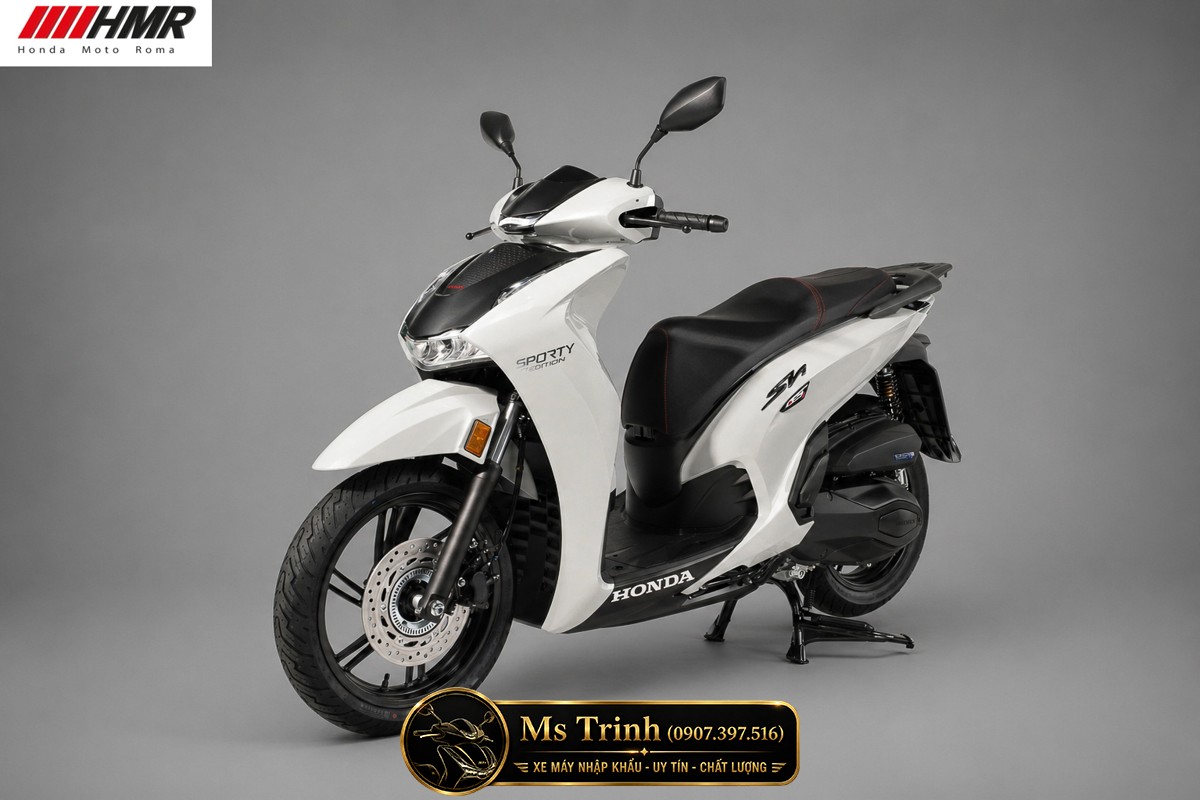 Honda SH350i nhập Ý 2026 tại Vĩnh Long - SH350i Sporty Trắng Nhám, Xám Bóng Đẳng Cấp Chuẩn Ý