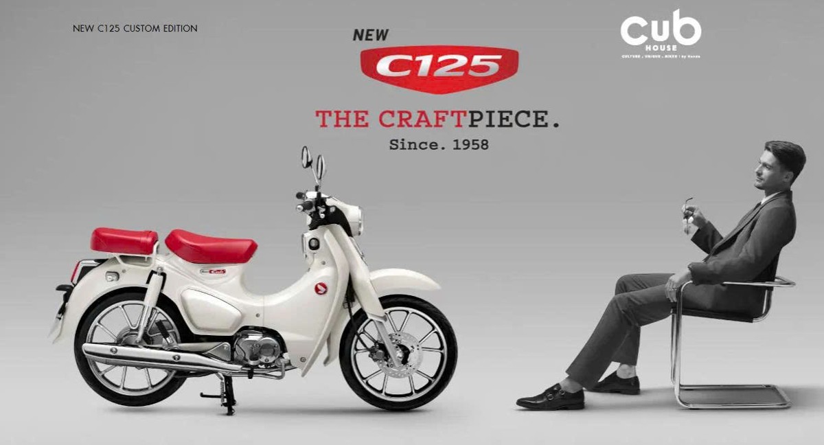 Honda Super Cub 125 Custom Edition Thái Lan 2025 màu trắng tại Vĩnh Long