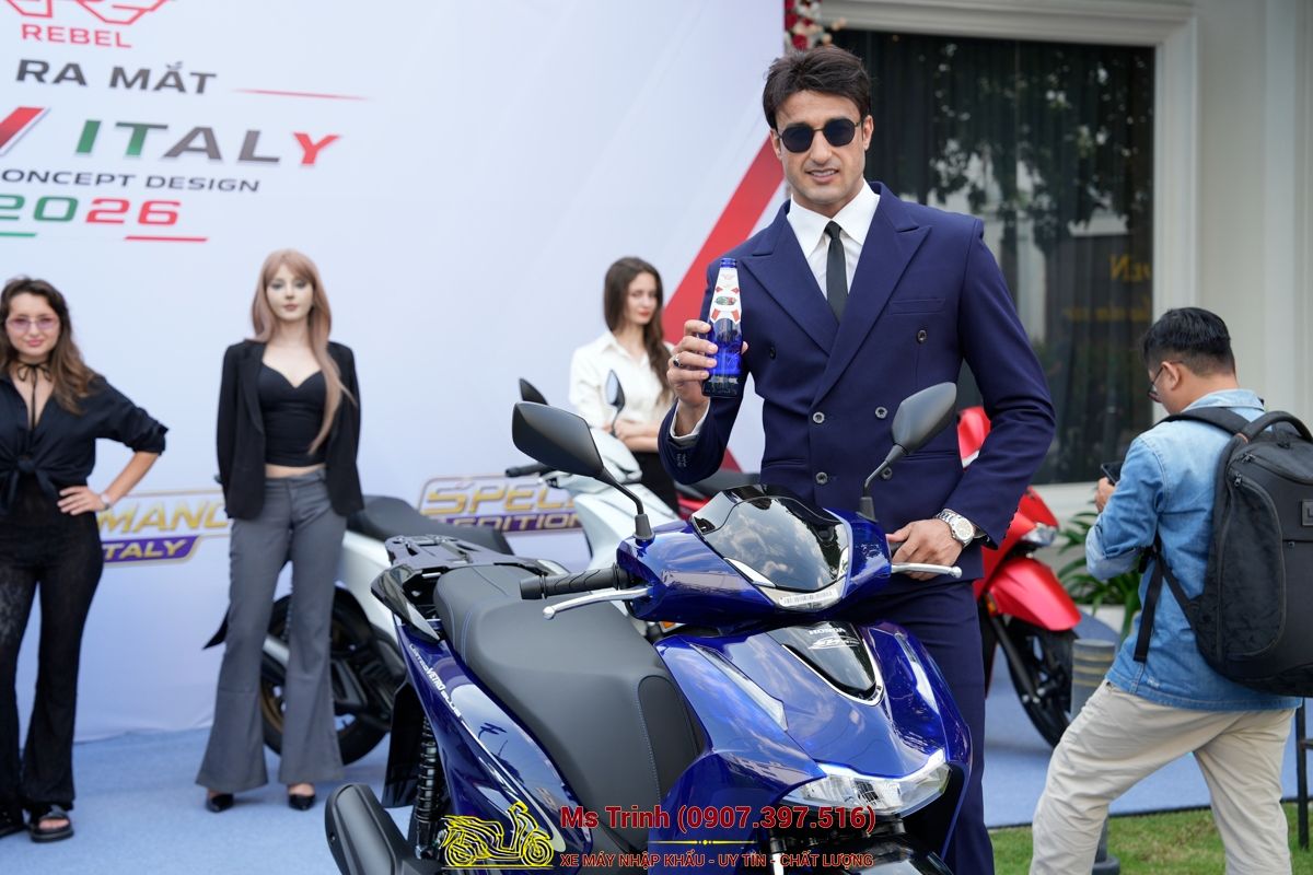 Honda SH150 Vetro Blue 2026 Limited Edition - Siêu phẩm SH Ý dàn áo xanh trong suốt cực hiếm tại Vĩnh Long