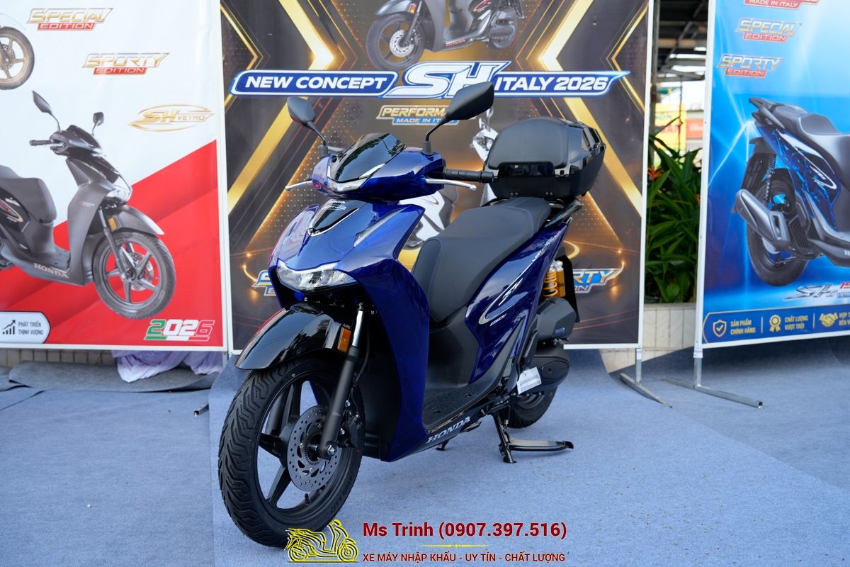 Honda SH150 Vetro Blue 2026 Limited Edition - Siêu phẩm SH Ý dàn áo xanh trong suốt cực hiếm tại Vĩnh Long