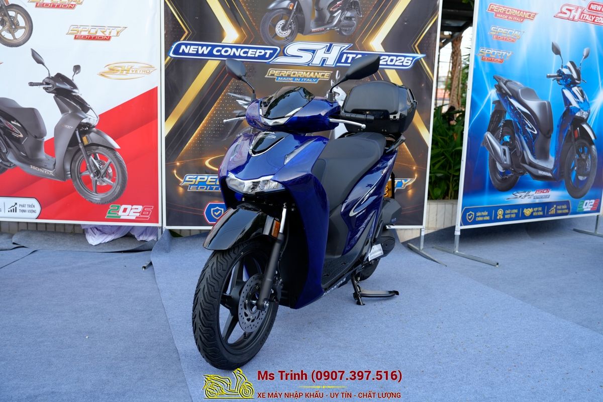 Honda SH150 Vetro Blue 2026 Limited Edition - Siêu phẩm SH Ý dàn áo xanh trong suốt cực hiếm tại Vĩnh Long