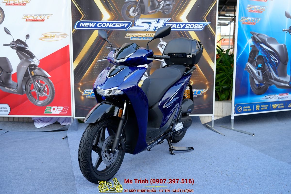 Honda SH150 Vetro Blue 2026 Limited Edition - Siêu phẩm SH Ý dàn áo xanh trong suốt cực hiếm tại Vĩnh Long